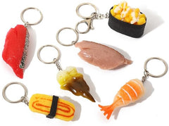 HSYHERE Men Women Creative Interesting Novelty Stylish Mini Simulated Food Fruit Shrimp Keychain Key-ring Pendant