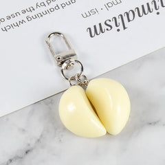 HSYHERE Men Women Creative Interesting Novelty Stylish Mini Simulated Food Orange Shrimp Keychain Key-ring Pendant