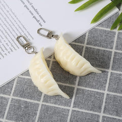 HSYHERE Men Women Creative Interesting Novelty Stylish Mini Simulated Food Orange Shrimp Keychain Key-ring Pendant