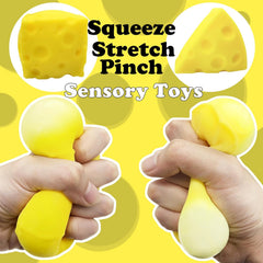 ZTATU Cheese Squishy Fidget Toys Stress Balls for Adults (2PCS) Cheese Squeeze Stress Ball Sensory Fidget Toys, Stress Relief Gifts Party Favors Easter Basket Stuffers