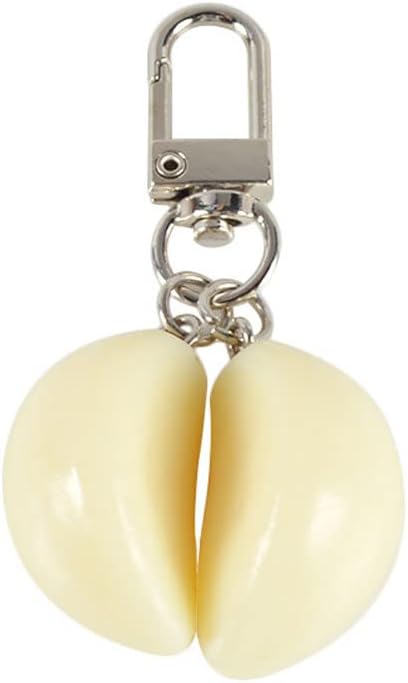 HSYHERE Men Women Creative Interesting Novelty Stylish Mini Simulated Food Orange Shrimp Keychain Key-ring Pendant