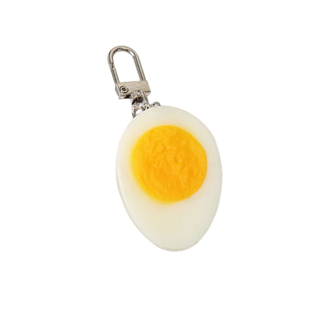 HSYHERE Men Women Creative Interesting Novelty Stylish Mini Simulated Food Orange Shrimp Keychain Key-ring Pendant