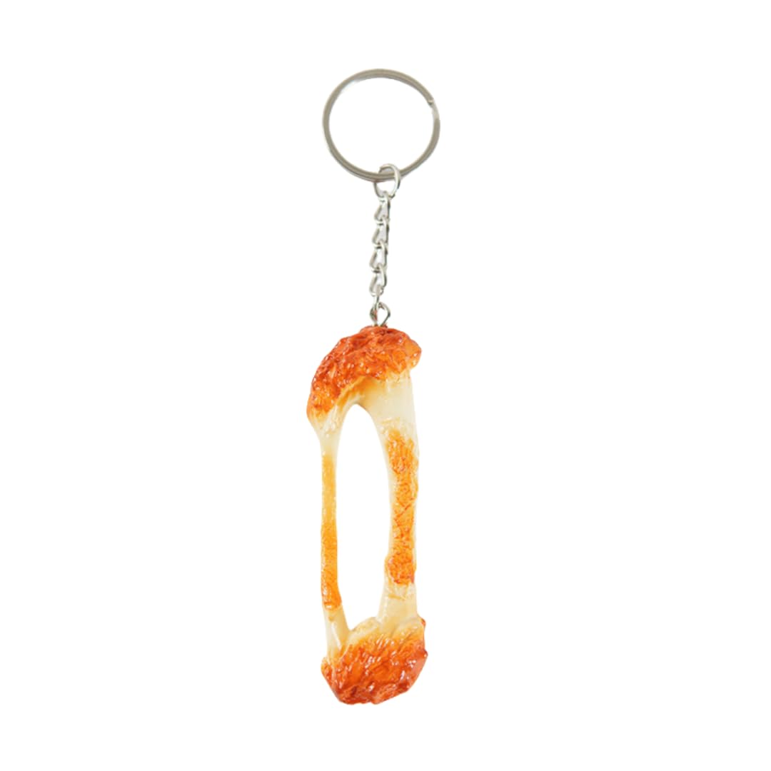 HSYHERE Men Women Creative Interesting Novelty Stylish Mini Simulated Food Orange Shrimp Keychain Key-ring Pendant