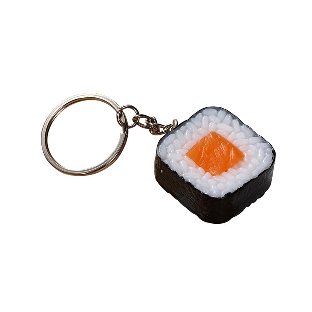 HSYHERE Men Women Creative Interesting Novelty Stylish Mini Simulated Food Orange Shrimp Keychain Key-ring Pendant