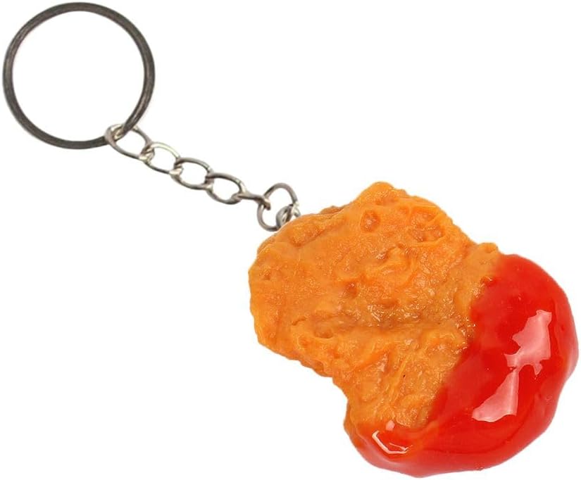 Fuqimanman2020 Imitation Food Keychain Fried Chicken Leg Chicken Wing Chicken Nugget Keychain Accessories
