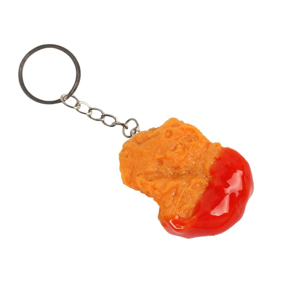 Fuqimanman2020 Imitation Food Keychain Fried Chicken Leg Chicken Wing Chicken Nugget Keychain Accessories