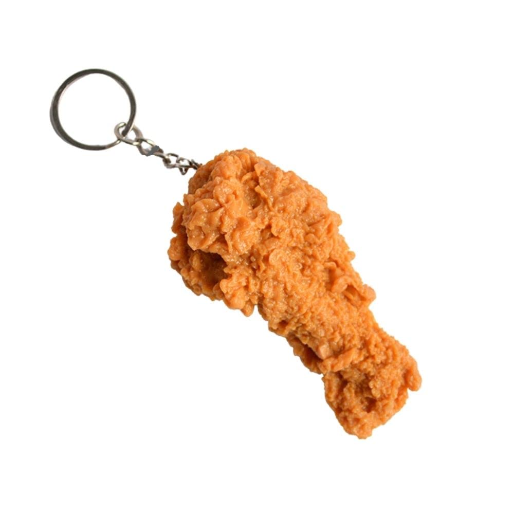 Fuqimanman2020 Imitation Food Keychain Fried Chicken Leg Chicken Wing Chicken Nugget Keychain Accessories