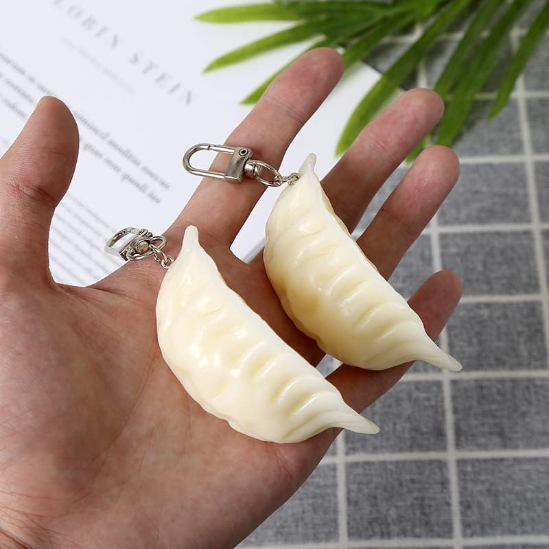 HSYHERE Men Women Creative Interesting Novelty Stylish Mini Simulated Food Orange Shrimp Keychain Key-ring Pendant