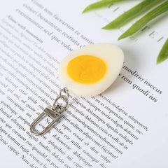 HSYHERE Men Women Creative Interesting Novelty Stylish Mini Simulated Food Orange Shrimp Keychain Key-ring Pendant