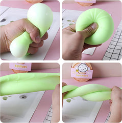 MEIEST 4 PCS Colorful Dumpling Squishy Stress Balls Fidget Sensory Toy,Squeeze Dough Ball Stress Relief Hand Toy,Anti-Anxiety Bun with Food Steamer Stretchy Desk Toys 4 Dumpling 1.6 inches